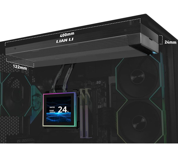 Lian Li HydroShift II LCD-S 360N RGB LCD Fanless Black 360mm - 1486799 - zdjęcie 5